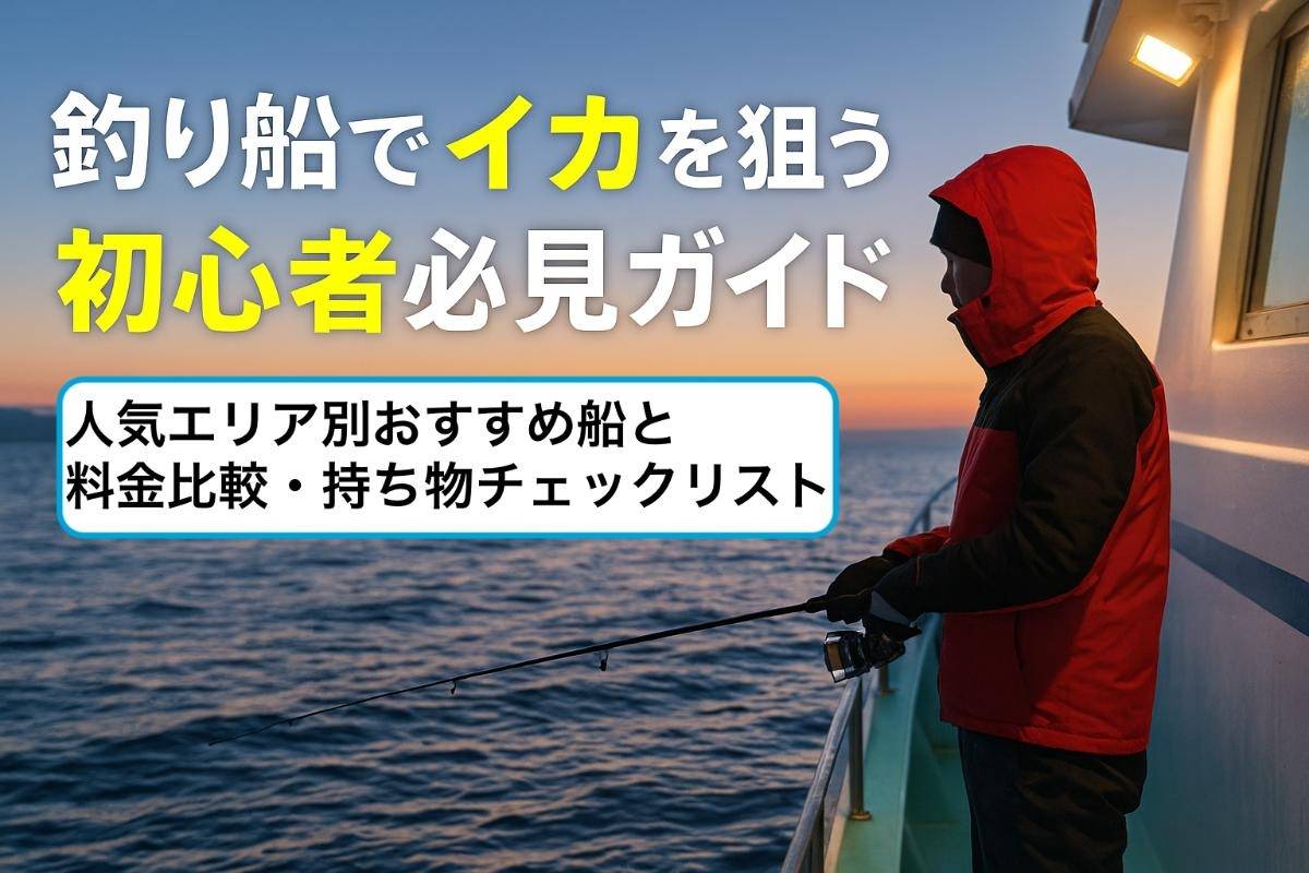 釣り船でイカを狙う初心者必見ガイド!人気エリア別おすすめ船と料金比較・持ち物チェックリスト
